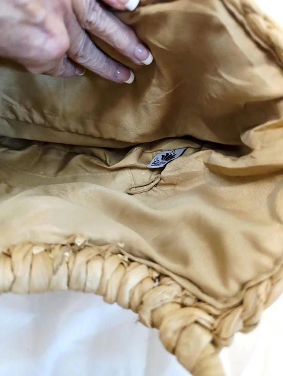 Bride Straw Pom Pom Handbag Woven Beach Bachelorette Honeymoon - Picture 5 of 6